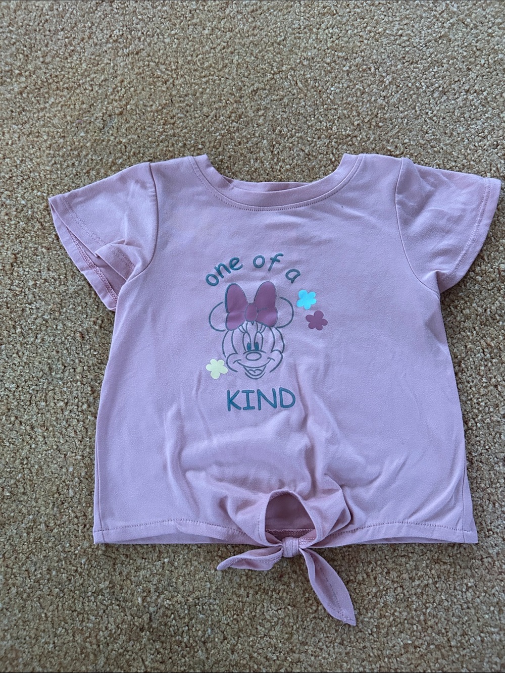 Disney Pink Minnie Tie-Front Tee - Light Pink